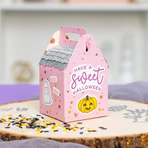 Scrapbook.com - Decorative Die Set - Halloween - House Treat Box Add On