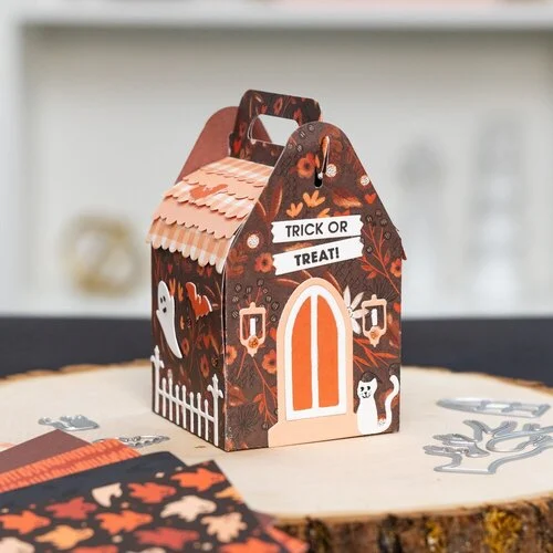 Scrapbook.com - Decorative Die Set - Halloween - House Treat Box Add On
