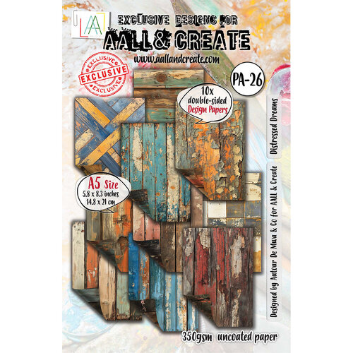 AALL and Create - Timber Tints Collection - A5 Paper Packs - Distressed Dreams