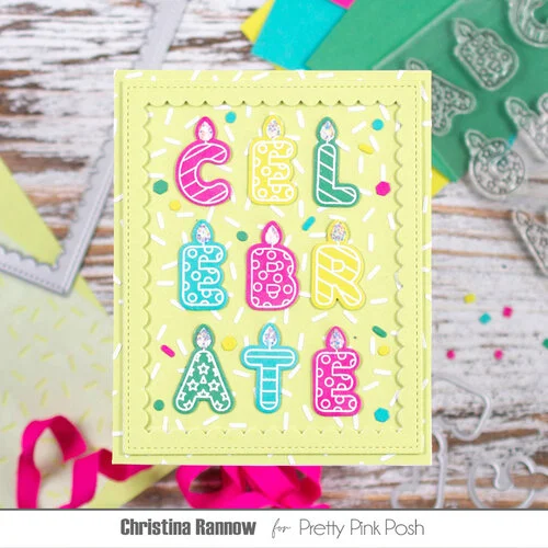 Pretty Pink Posh - Dies - Alphabet Candles