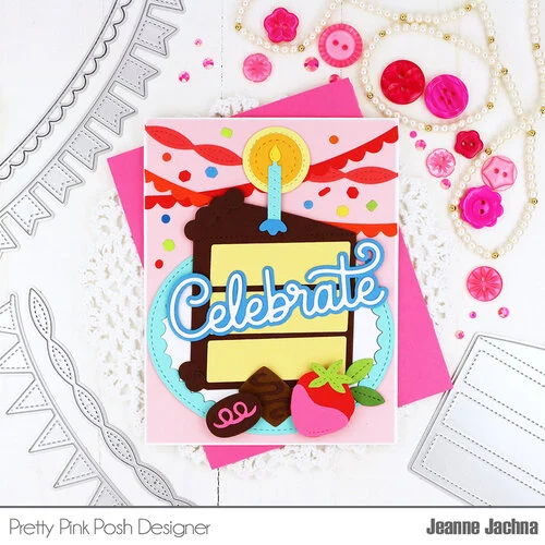 Pretty Pink Posh - Dies - Cake Slice Shaker