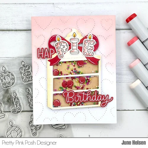 Pretty Pink Posh - Dies - Cake Slice Shaker