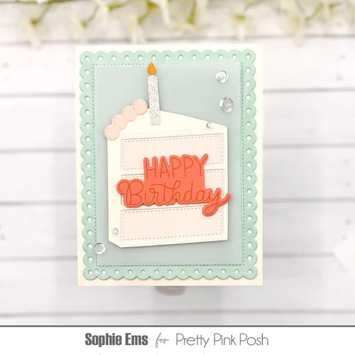 Pretty Pink Posh - Dies - Cake Slice Shaker