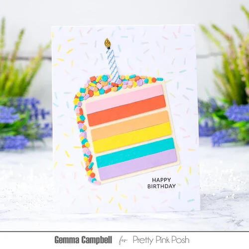 Pretty Pink Posh - Dies - Cake Slice Shaker