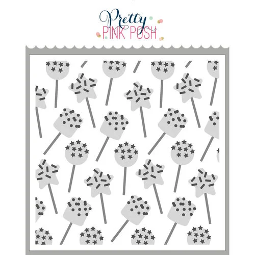 Pretty Pink Posh - Layering Stencils - Birthday Cake Pops 1 Pretty Pink Posh - Layering Stencils - Birthday Cake Pops