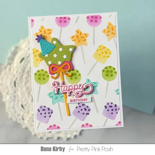 Pretty Pink Posh - Layering Stencils - Birthday Cake Pops 2 Pretty Pink Posh - Layering Stencils - Birthday Cake Pops