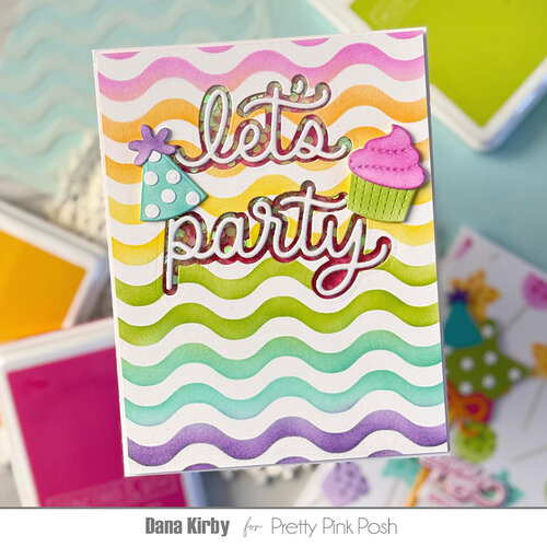 Pretty Pink Posh - Stencils - Wavy Stripes 3 Pretty Pink Posh - Stencils - Wavy Stripes
