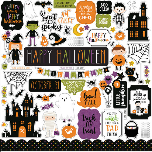 Echo Park - Halloween Magic Collection - 12 x 12 Cardstock Stickers - Elements 1 Echo Park - Halloween Magic Collection - 12 x 12 Cardstock Stickers - Elements