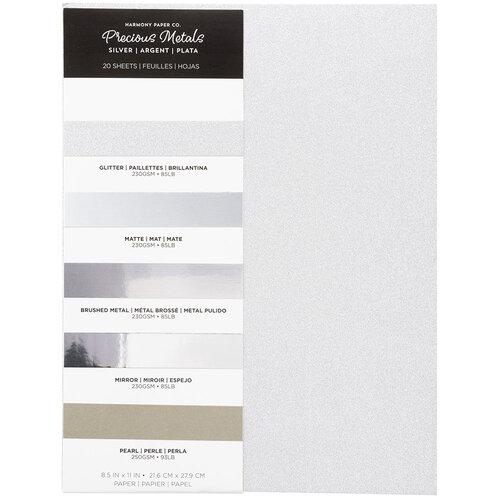 Harmony Precious Metals - 8.5 x 11 - 20 Pack - Silver 2 Harmony Precious Metals - 8.5 x 11 - 20 Pack - Silver