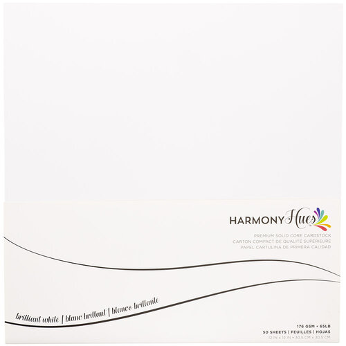 Harmony Hues - 12 x 12 - 65 Smooth - 50 Pack - Brilliant White