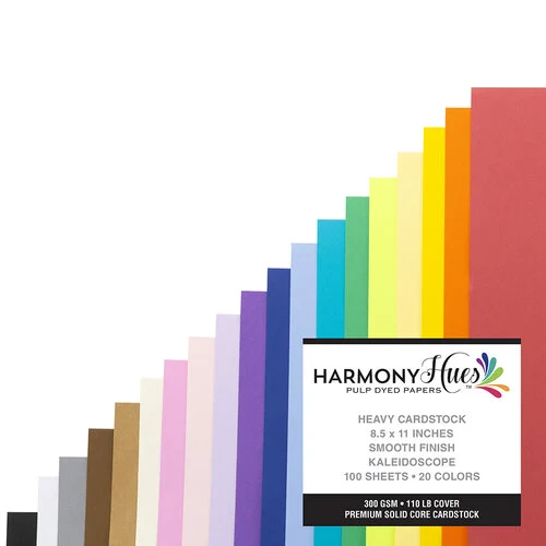 Harmony Hues - 8.5 x 11 - 110 Smooth - 100 Pack - Kaleidoscope 4 Harmony Hues - 8.5 x 11 - 110 Smooth - 100 Pack - Kaleidoscope