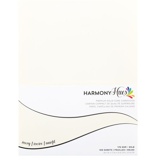 Harmony Hues - 8.5 x 11 - 65 Smooth - 100 Pack - Ivory
