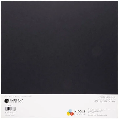 Harmony Hues - 12 x 12 - 110 Smooth - 50 Pack - Midnight Black 7 Harmony Hues - 12 x 12 - 110 Smooth - 50 Pack - Midnight Black