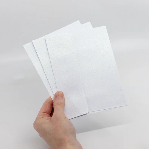 Harmony Paper - A2 - Inkjet Printable Glitter Envelopes - 20 Pack - Crystal White 2 Harmony Paper - A2 - Inkjet Printable Glitter Envelopes - 20 Pack - Crystal White