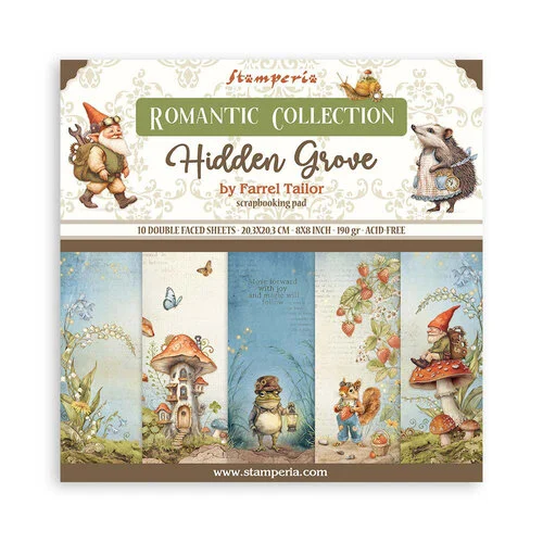 Stamperia - Hidden Grove Collection - 8 x 8 Paper Pad 1 Stamperia - Hidden Grove Collection - 8 x 8 Paper Pad