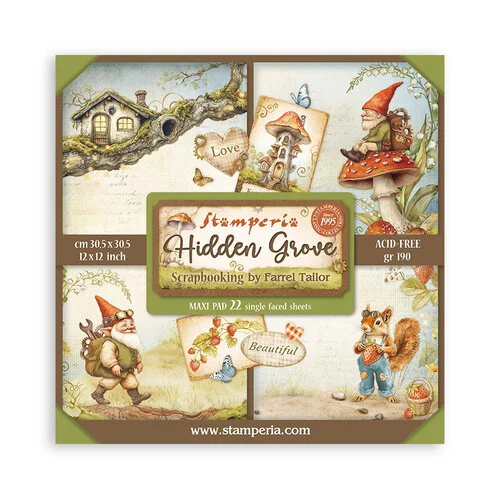 Stamperia - Hidden Grove Collection - 12 x 12 Paper Pad - Single Face 1 Stamperia - Hidden Grove Collection - 12 x 12 Paper Pad - Single Face