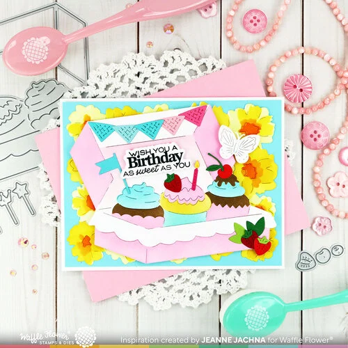 Waffle Flower Crafts - Crafts Dies - Boxed Cupcakes 2 Waffle Flower Crafts - Crafts Dies - Boxed Cupcakes