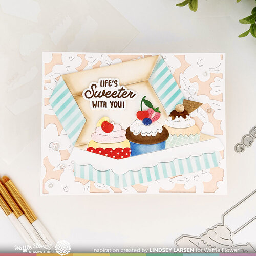 Waffle Flower Crafts - Crafts Dies - Boxed Cupcakes 3 Waffle Flower Crafts - Crafts Dies - Boxed Cupcakes