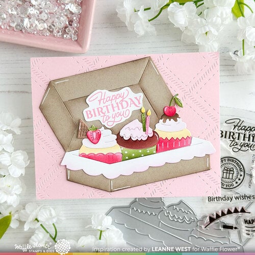Waffle Flower Crafts - Crafts Dies - Boxed Cupcakes 4 Waffle Flower Crafts - Crafts Dies - Boxed Cupcakes