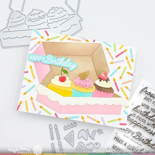 Waffle Flower Crafts - Crafts Dies - Boxed Cupcakes 5 Waffle Flower Crafts - Crafts Dies - Boxed Cupcakes