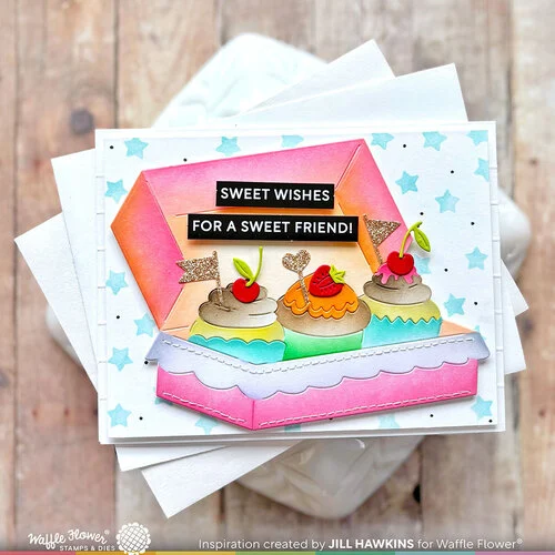 Waffle Flower Crafts - Crafts Dies - Boxed Cupcakes 6 Waffle Flower Crafts - Crafts Dies - Boxed Cupcakes