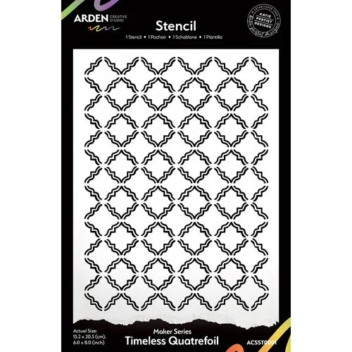 Arden Creative Studio - Maker Series Collection - Stencil - Timeless Quatrefoil