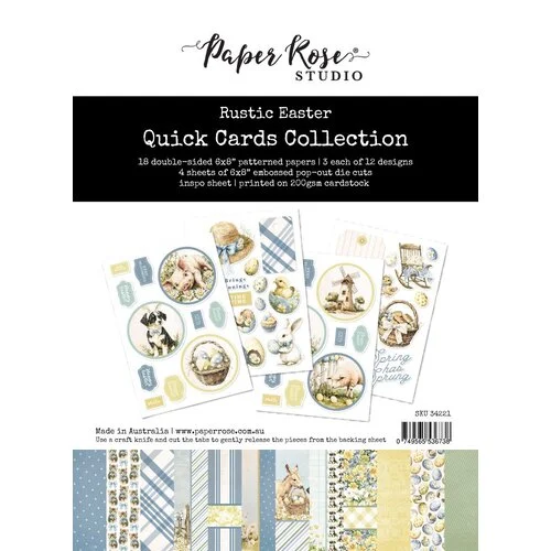 Paper Rose - Rustic Easter Collection - 6 x 8 Quick Cards 1 Paper Rose - Rustic Easter Collection - 6 x 8 Quick Cards