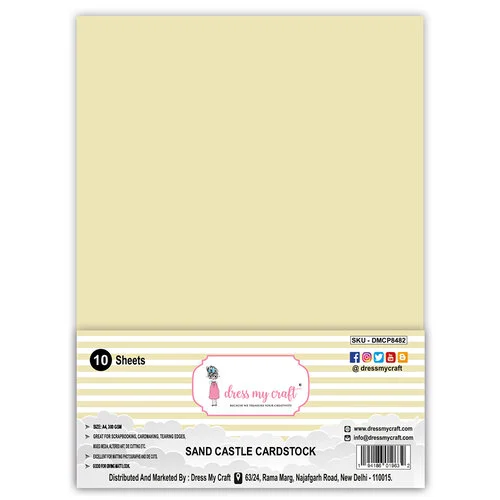 Dress My Craft - A4 Cardstock - Sand Castle - 10 Pack
