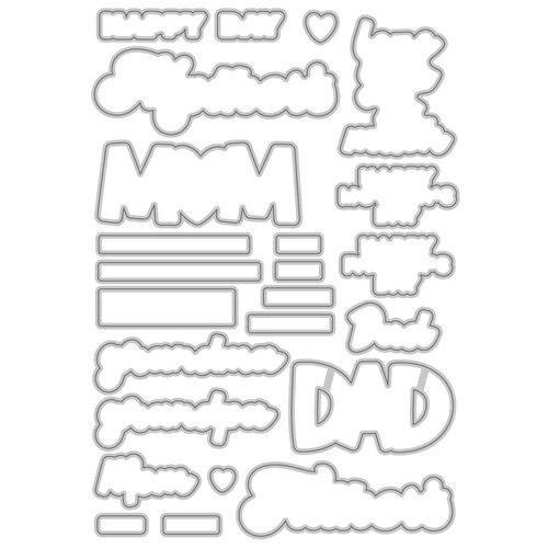 Scrapbook.com - Coordinating Die Set - Thank You for Everything