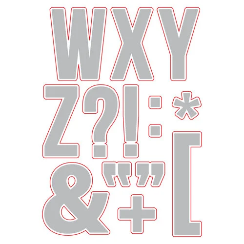 Scrapbook.com - Coordinating Die Set - Bold Letters - Large - W-Z with Characters 1 Scrapbook.com - Coordinating Die Set - Bold Letters - Large - W-Z with Characters