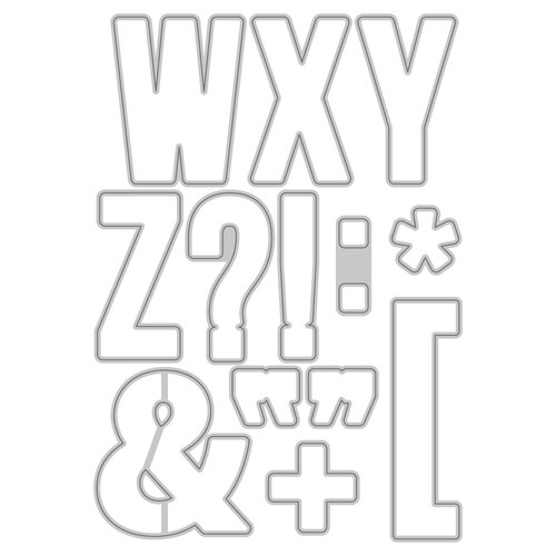 Scrapbook.com - Coordinating Die Set - Bold Letters - Large - W-Z with Characters 2 Scrapbook.com - Coordinating Die Set - Bold Letters - Large - W-Z with Characters