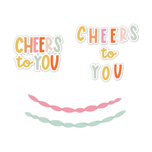 Scrapbook.com - Decorative Die Set - Cheers Banner