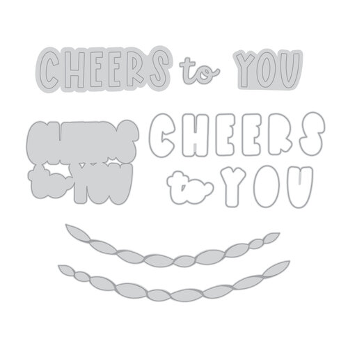 Scrapbook.com - Decorative Die Set - Cheers Banner