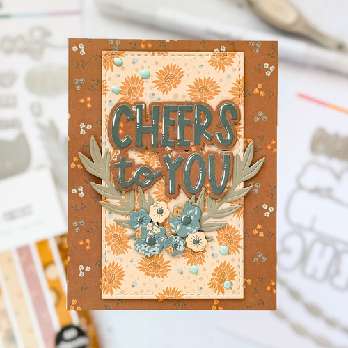 Scrapbook.com - Decorative Die Set - Cheers Banner