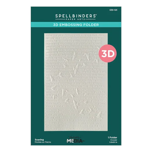 Spellbinders - Dina Wakley Media - Collaged Birds Collection - 3D Embossing Folder - Soaring 2 Spellbinders - Dina Wakley Media - Collaged Birds Collection - 3D Embossing Folder - Soaring