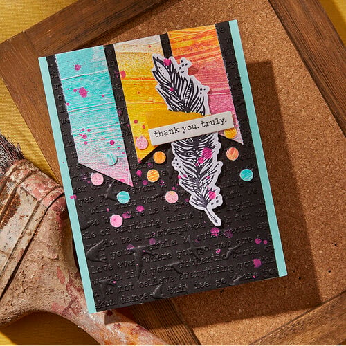 Spellbinders - Dina Wakley Media - Collaged Birds Collection - 3D Embossing Folder - Soaring 5 Spellbinders - Dina Wakley Media - Collaged Birds Collection - 3D Embossing Folder - Soaring