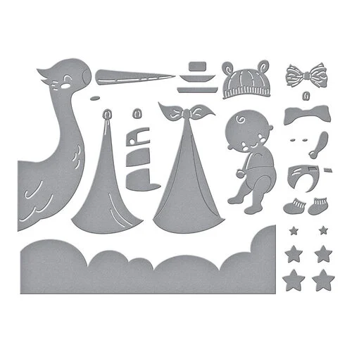 Spellbinders - Little Smiles Collection - Etched Dies - Bundle of Joy 3 Spellbinders - Little Smiles Collection - Etched Dies - Bundle of Joy