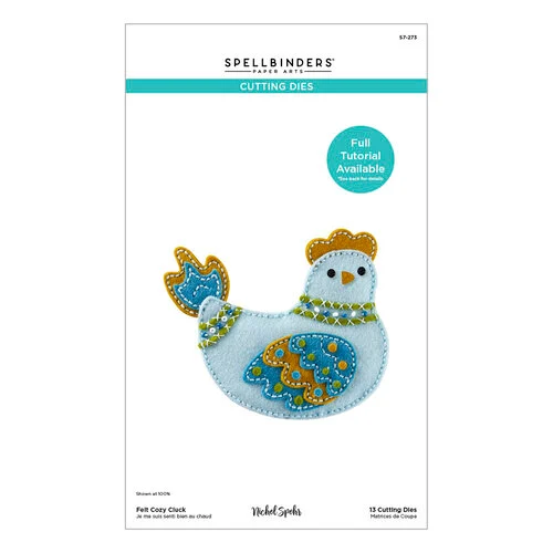 Spellbinders - Spring Felt Stitch And Create Collection - Etched Dies - Felt Cozy Cluck