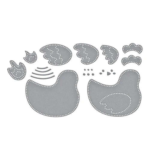 Spellbinders - Spring Felt Stitch And Create Collection - Etched Dies - Felt Cozy Cluck
