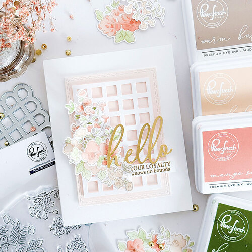Pinkfresh Studio - Joyful Blooms Collection - Stencils - Blooming Grace