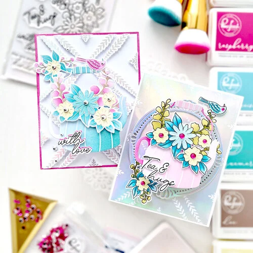 Pinkfresh Studio - Joyful Blooms Collection - Dies - Steeped in Kindness 4 Pinkfresh Studio - Joyful Blooms Collection - Dies - Steeped in Kindness