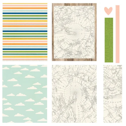 Simple Stories - Happy Travels Collection - Simple Cards - Card Kit