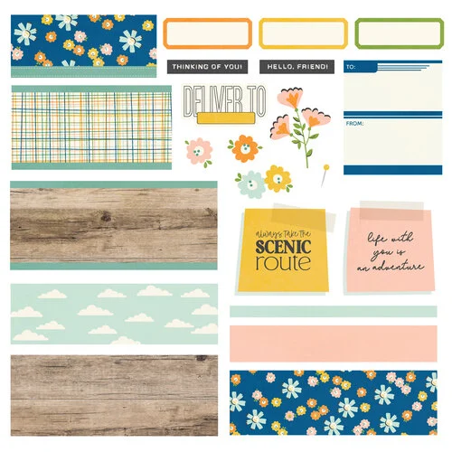 Simple Stories - Happy Travels Collection - Simple Cards - Card Kit
