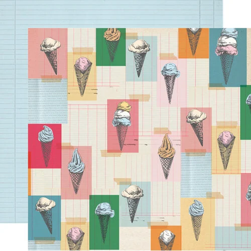 Simple Stories - Sunny Days Collection - 12 x 12 Double Sided Paper - Keep Cool