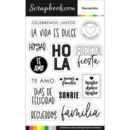 Scrapbook.com - Clear Photopolymer Stamp Set - Recuerdos 1 Scrapbook.com - Clear Photopolymer Stamp Set - Recuerdos