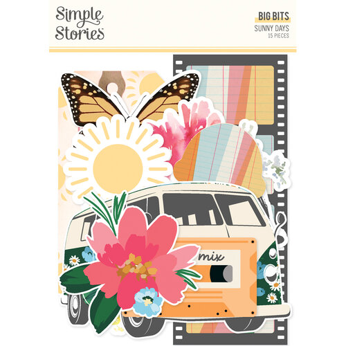 Simple Stories - Sunny Days Collection - Ephemera - Big Bits And Pieces 1 Simple Stories - Sunny Days Collection - Ephemera - Big Bits And Pieces