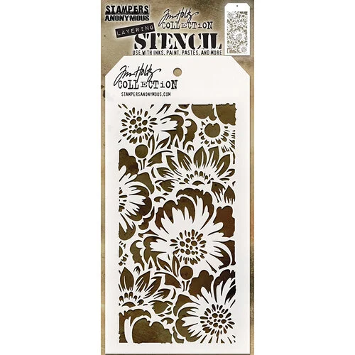 Stampers Anonymous - Tim Holtz - Layering Stencils - Bouquet 1 Stampers Anonymous - Tim Holtz - Layering Stencils - Bouquet