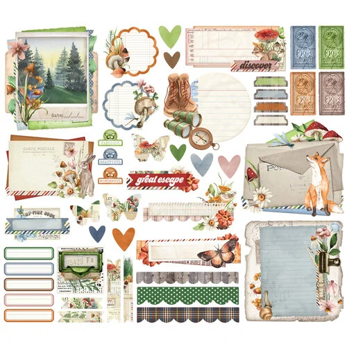 Simple Stories - Simple Vintage Woodlands Collection - Ephemera 2 Simple Stories - Simple Vintage Woodlands Collection - Ephemera