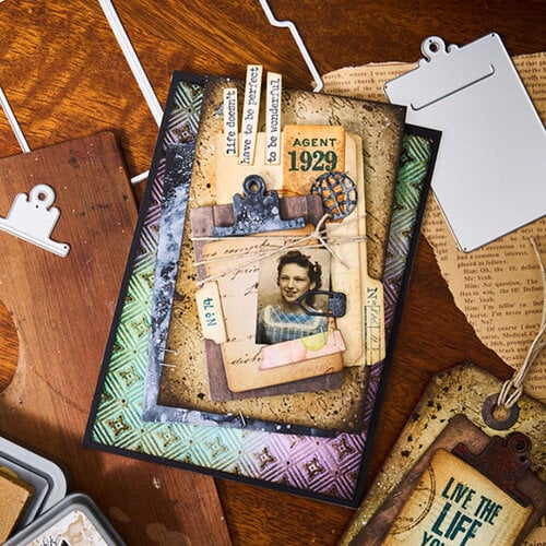 Sizzix - Tim Holtz - 2D Embossing Folder and Thinlits Dies Set - Vault Bundle - 128 Pieces 9 Sizzix - Tim Holtz - 2D Embossing Folder and Thinlits Dies Set - Vault Bundle - 128 Pieces