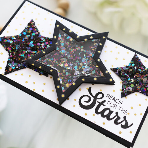 Scrapbook.com - Shimmer Flakes - Unicorn & Reputation - 2 oz Shaker Jars - 2 Pack